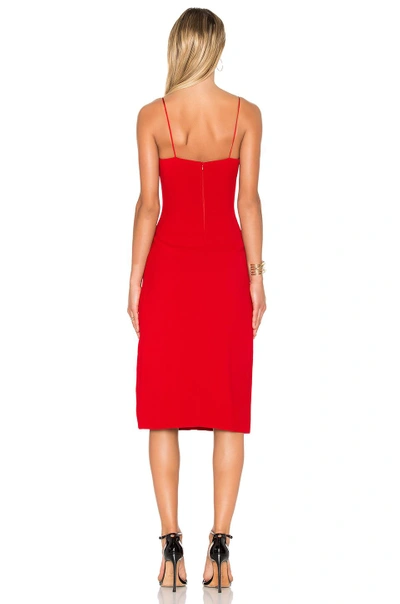 Shop Christopher Esber Ribeiro Crystal Slit Dress In Red