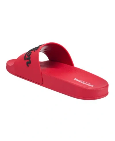True Religion Drake Script Logo Pool Slide In Red
