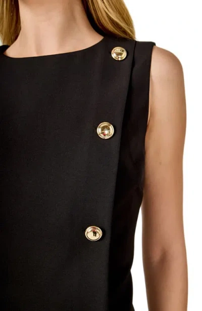 Endless Rose Side Button Minidress In Black