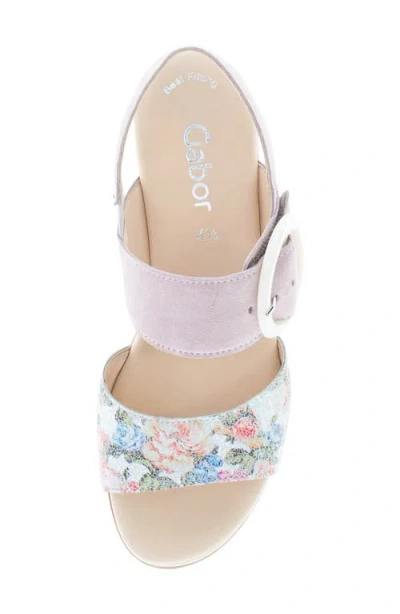 Gabor Quarter Strap Wedge Sandal In Multi