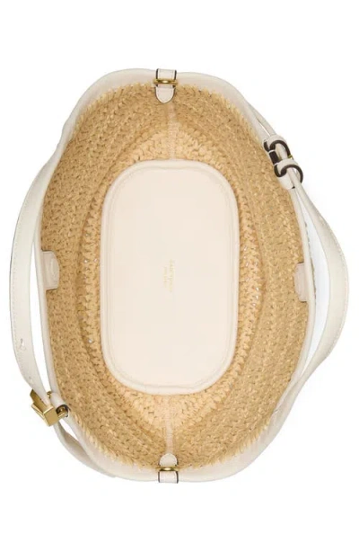 Kate Spade New York Deco Straw Small Tulip Tote Bag In Neutral