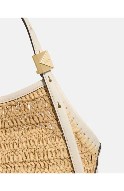 Kate Spade New York Deco Straw Small Tulip Tote Bag In Neutral