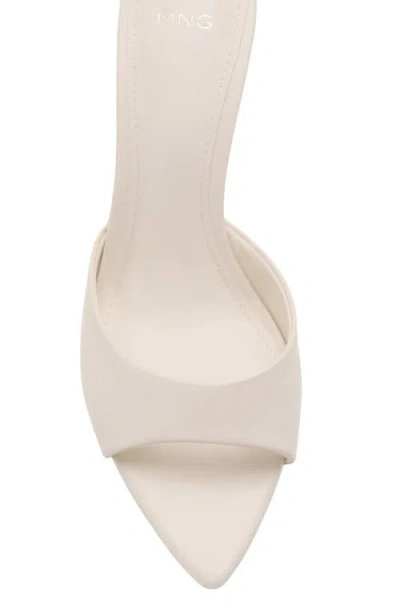 Mango Pointed Toe Slide Sandal In White