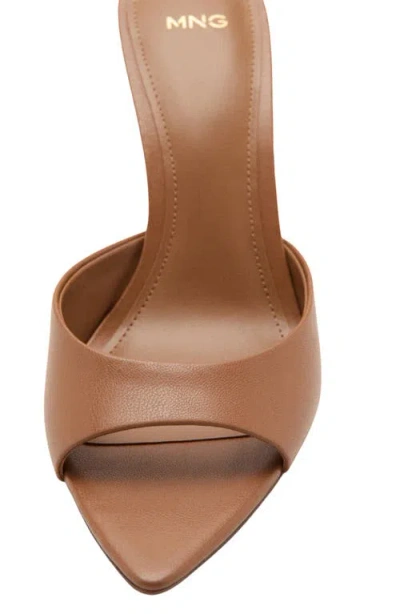 Mango Pointed-heel Sandals In Brown