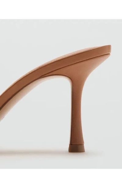 Mango Pointed-heel Sandals In Brown
