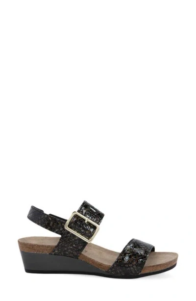 Naot Dynasty Wedge Sandal In Black