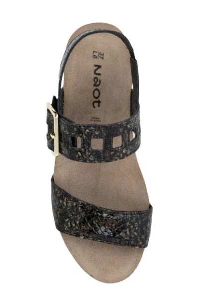 Naot Dynasty Wedge Sandal In Black