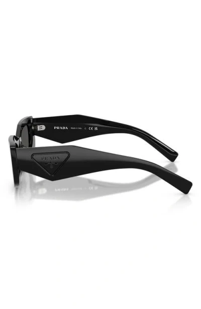Prada 51mm Rectangular Sunglasses In Black