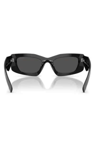 Prada 51mm Rectangular Sunglasses In Black