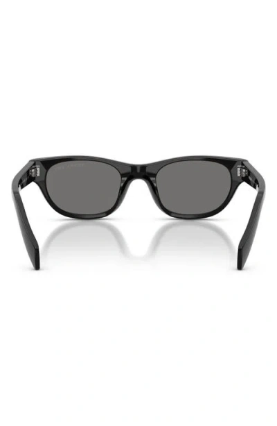 Prada 52mm Polarized Cat Eye Sunglasses In Blue