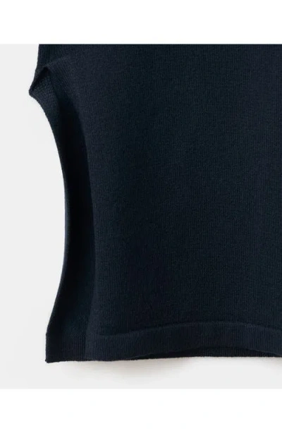 Mango Split Hem Pull-on Straight Leg Knit Pants In Blue