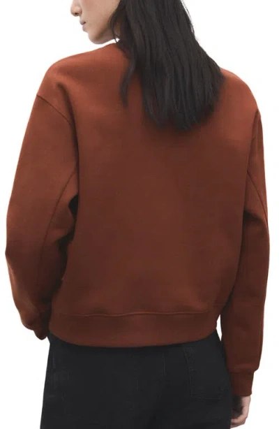 Mango Cotton Sweatshirt In Brown