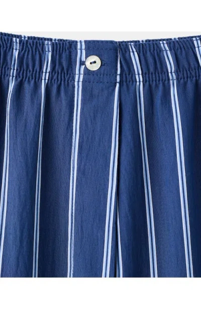 Mango Stripe Pajama Pants In Blue
