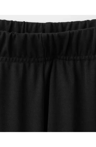 Mango Solid Cotton Pajama Pants In Black