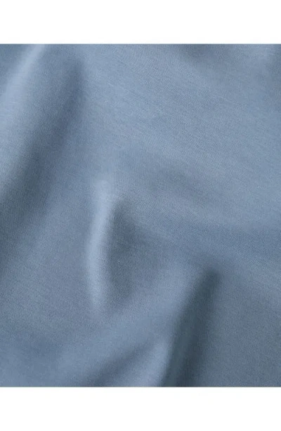 Mango Solid Cotton Pajama Pants In Blue