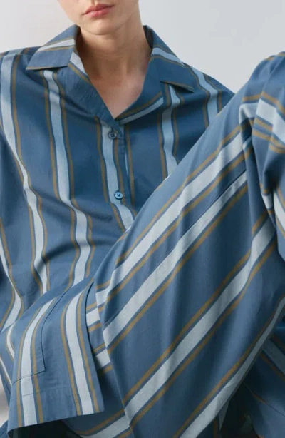 Mango Stripe Cotton Pajama Pants In Multi