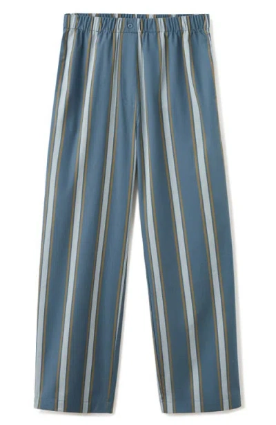 Mango Stripe Cotton Pajama Pants In Multi