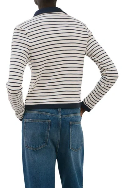 Mango Stripe Cotton Cardigan In Multi