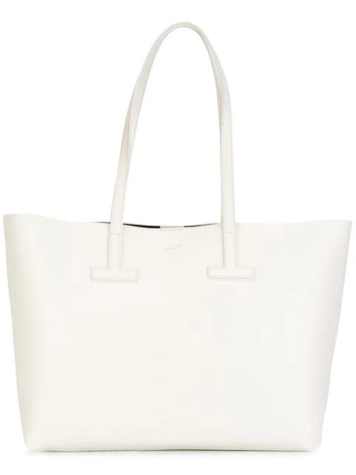 Tom Ford New Small T Tote Bag In White