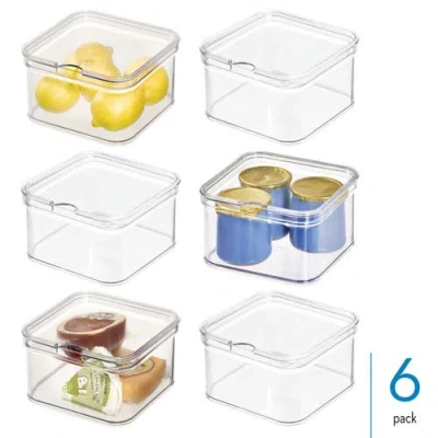Idesign Stackable Fridge Organizer Bins With Lids In Transparent