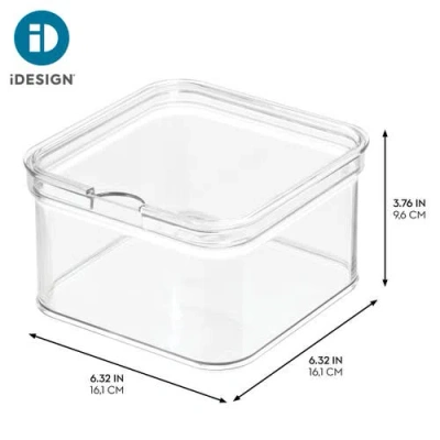 Idesign Stackable Fridge Organizer Bins With Lids In Transparent