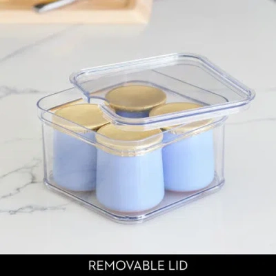 Idesign Stackable Fridge Organizer Bins With Lids In Transparent