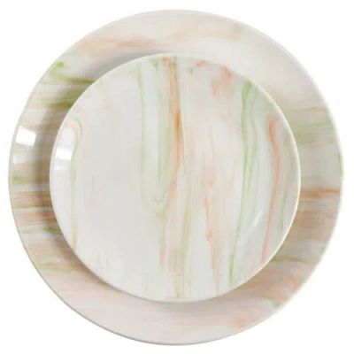Elama Fine Marble Multi 16pc Porcelain Dinnerware Set In Multi