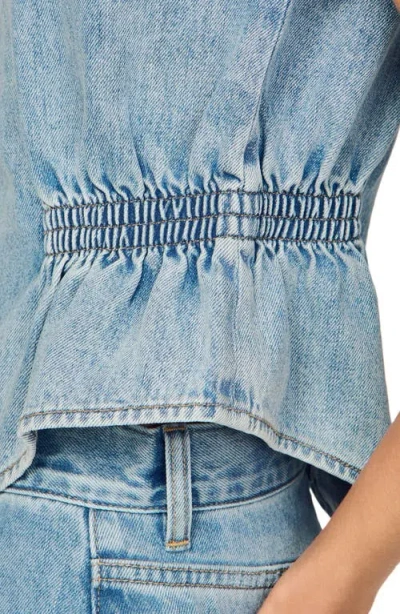 Sandro Denim Top In Blue