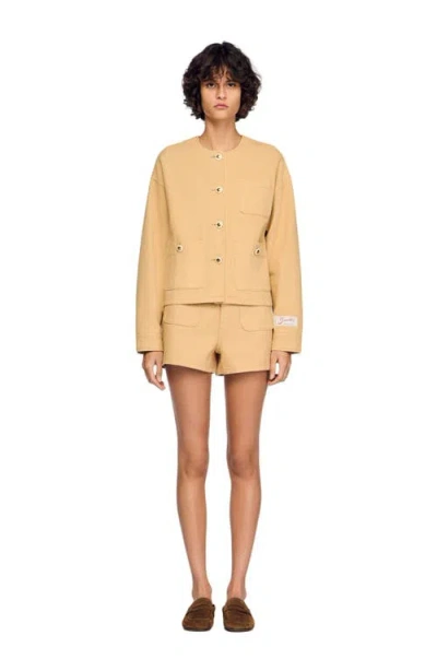 Sandro Denim Jacket In Transparent