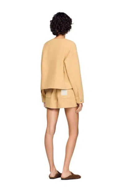 Sandro Denim Jacket In Transparent
