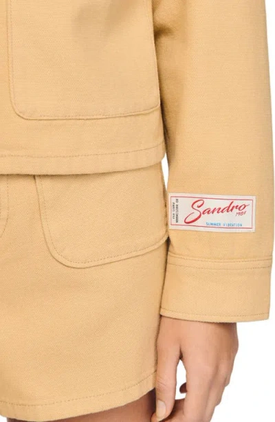 Sandro Denim Jacket In Transparent