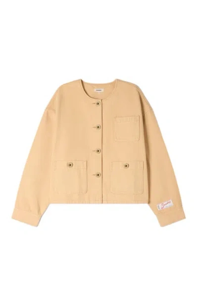 Sandro Denim Jacket In Transparent
