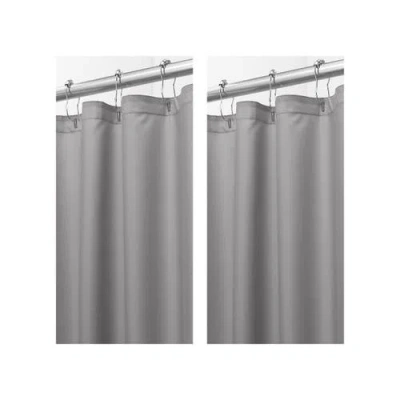 Idesign Solid Polyester Shower Curtain In Gray