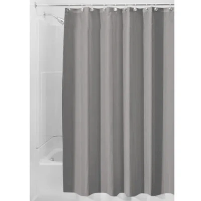 Idesign Solid Polyester Shower Curtain In Gray