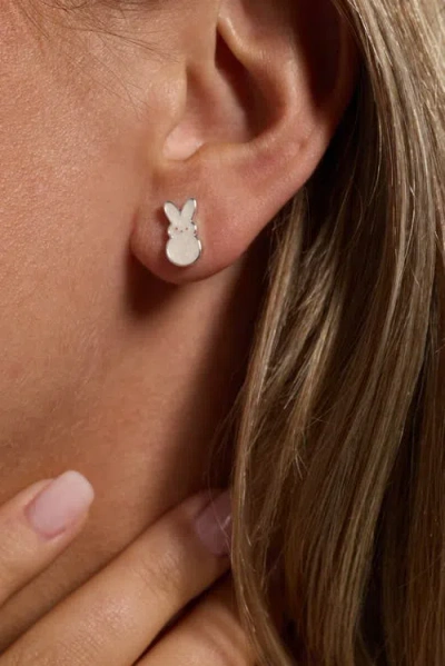 Alex And Ani Peeps® Pearlized Bunny Stud Earrings In Pattern