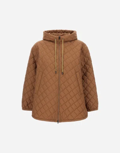 Herno A-shape Down Jacket In Quilting Ecoage In Neutral