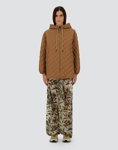 Herno A-shape Down Jacket In Quilting Ecoage In Neutral