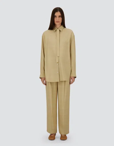 Herno Hemdbluse Aus Textured Viscose In Neutral