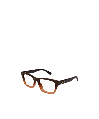 Chloé Eyewear Rectangle-frame Glasses In Pattern