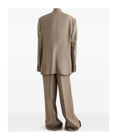 Dolce & Gabbana Grey Viscose Jacket In Brown