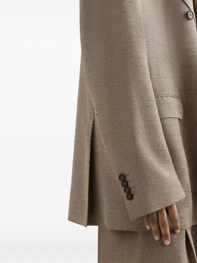 Dolce & Gabbana Grey Viscose Jacket In Brown