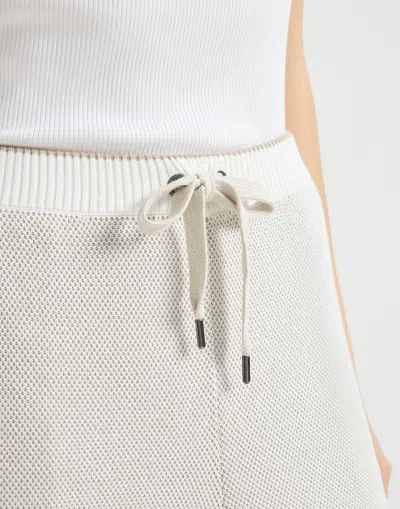 Brunello Cucinelli Drawstring Palazzo Pants In White