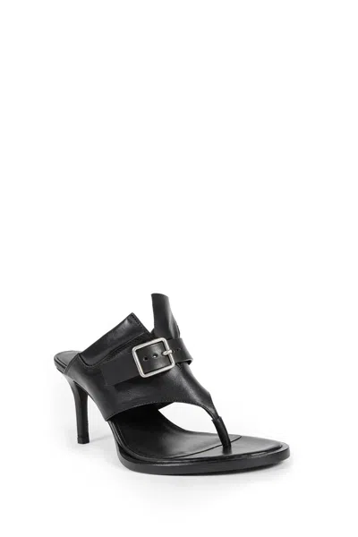 Ann Demeulemeester Bri Heeled Thong Sandals In Black