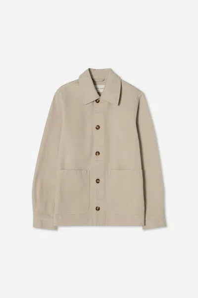 A Days March Kelly Cotton Twill Overshirt In Gray