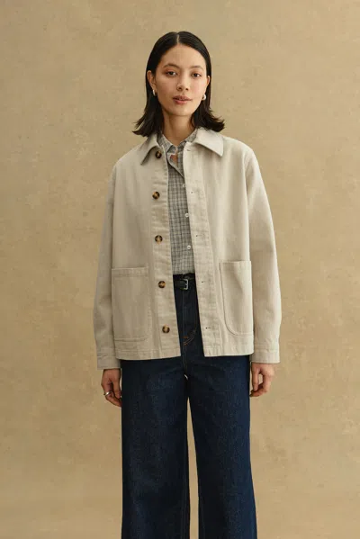A Days March Kelly Cotton Twill Overshirt In Gray