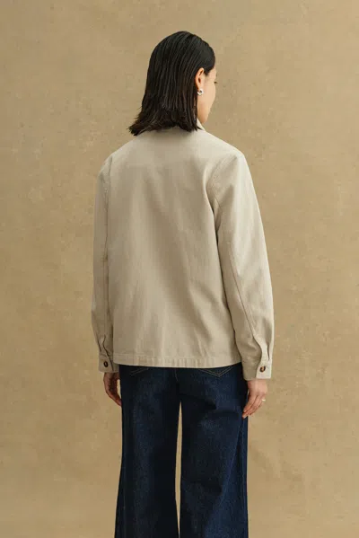 A Days March Kelly Cotton Twill Overshirt In Gray
