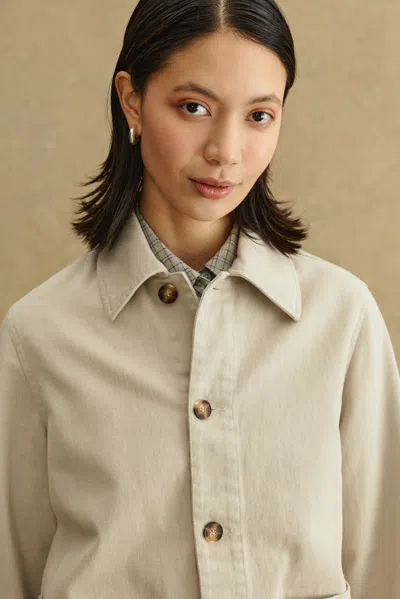 A Days March Kelly Cotton Twill Overshirt In Gray
