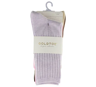 Gold Toe 6 Pack Ribbed Crew In Multi