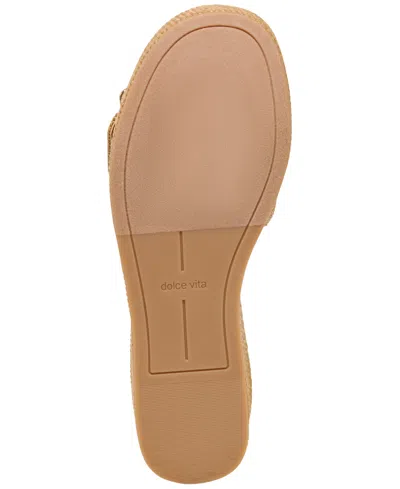 Dolce Vita Jilian Wedge Sandals Mocha Raffia In Brown