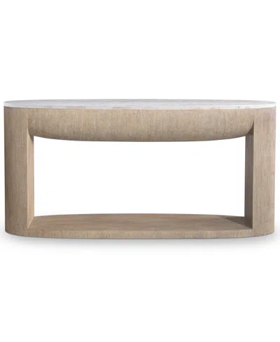 Bernhardt Loggia Oval Console Table In Brown